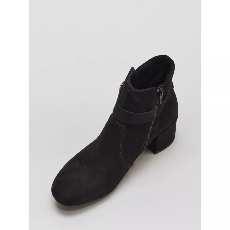 Fekete Rieker Blokkos Sarkú Bokacsizma