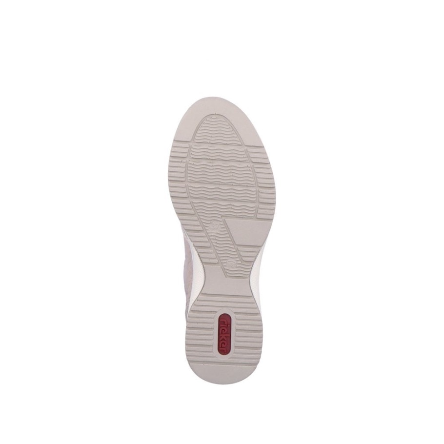 Beige Rieker N4349 Women Shoes