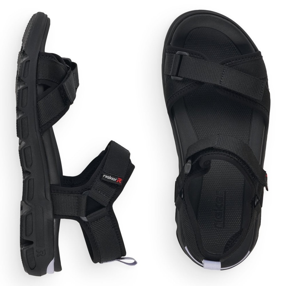 Rieker Fekete R-evolution V8401 Női Szandál