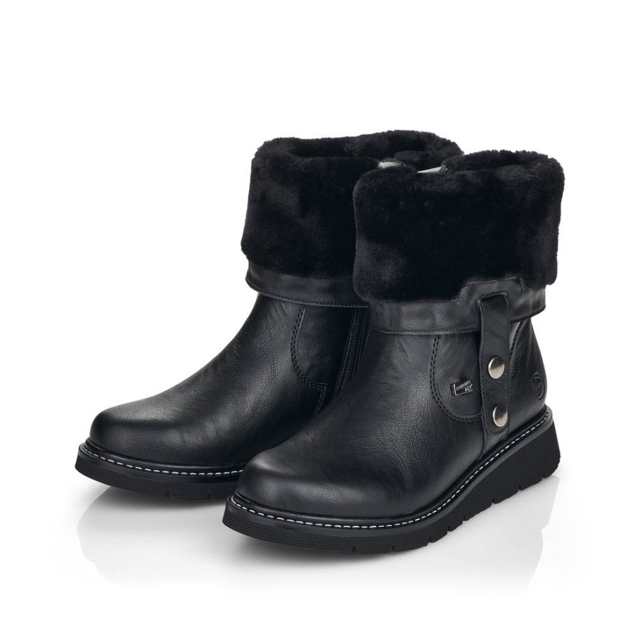 Rieker Fekete Remonte D3976 Női Csizma