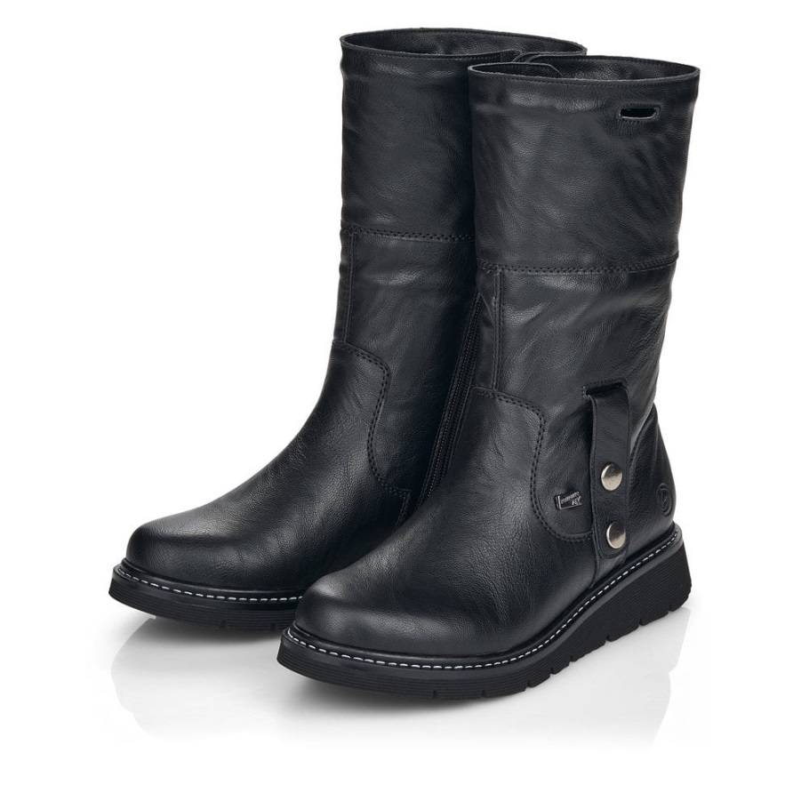 Rieker Fekete Remonte D3976 Női Csizma