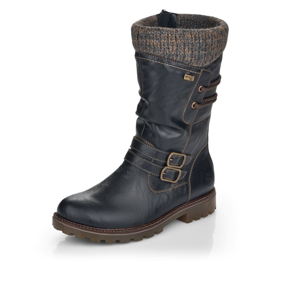 Rieker Fekete Remonte D8478 Női Csizma