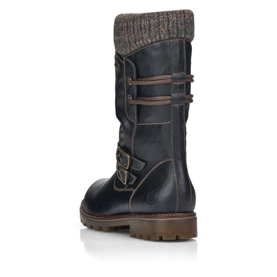 Rieker Fekete Remonte D8478 Női Csizma