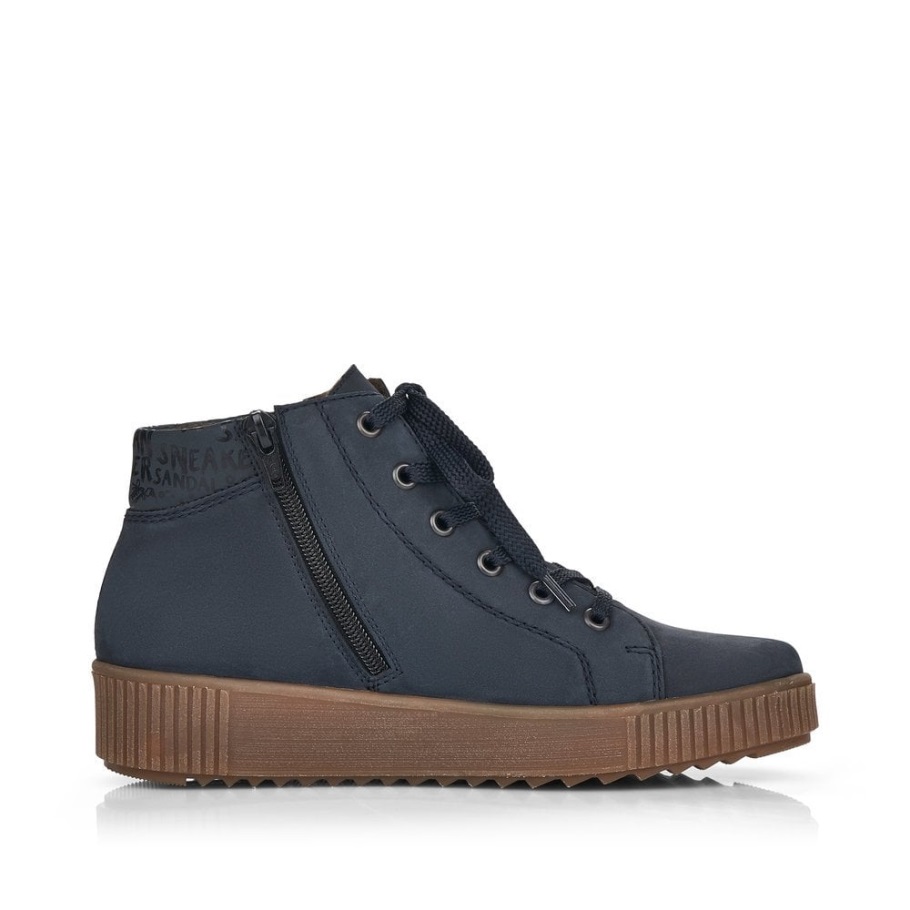 Kék Rieker M6434 Női Csizma
