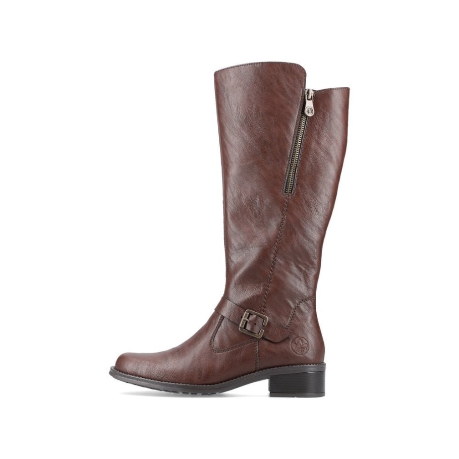 Barna Rieker Z7360 Női Csizma