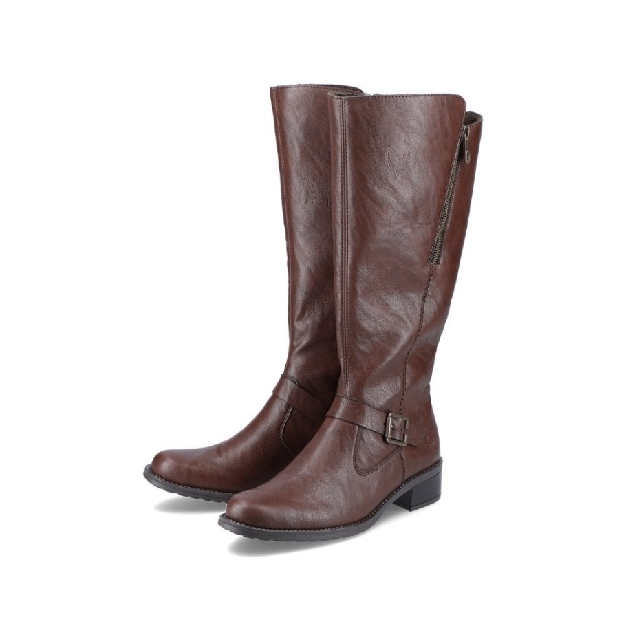 Barna Rieker Z7360 Női Csizma