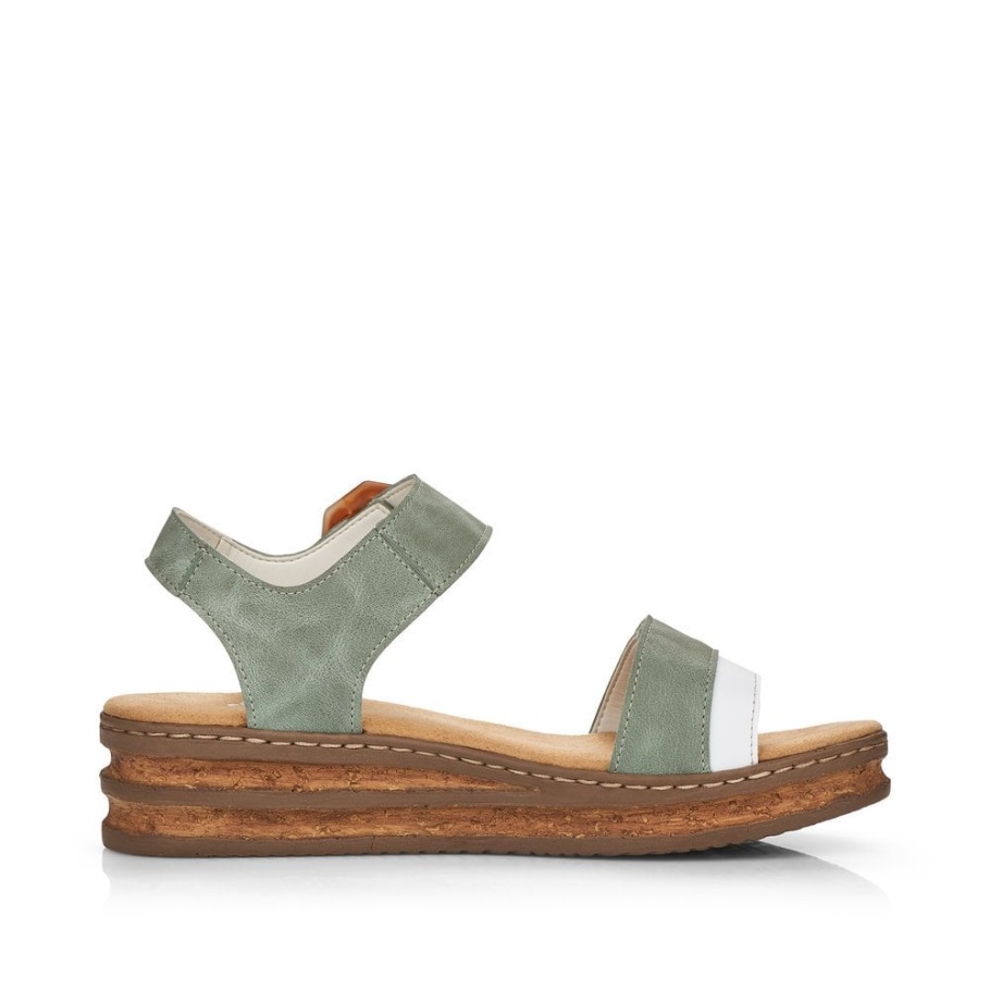 Zöld Rieker 62963 Női Szandál