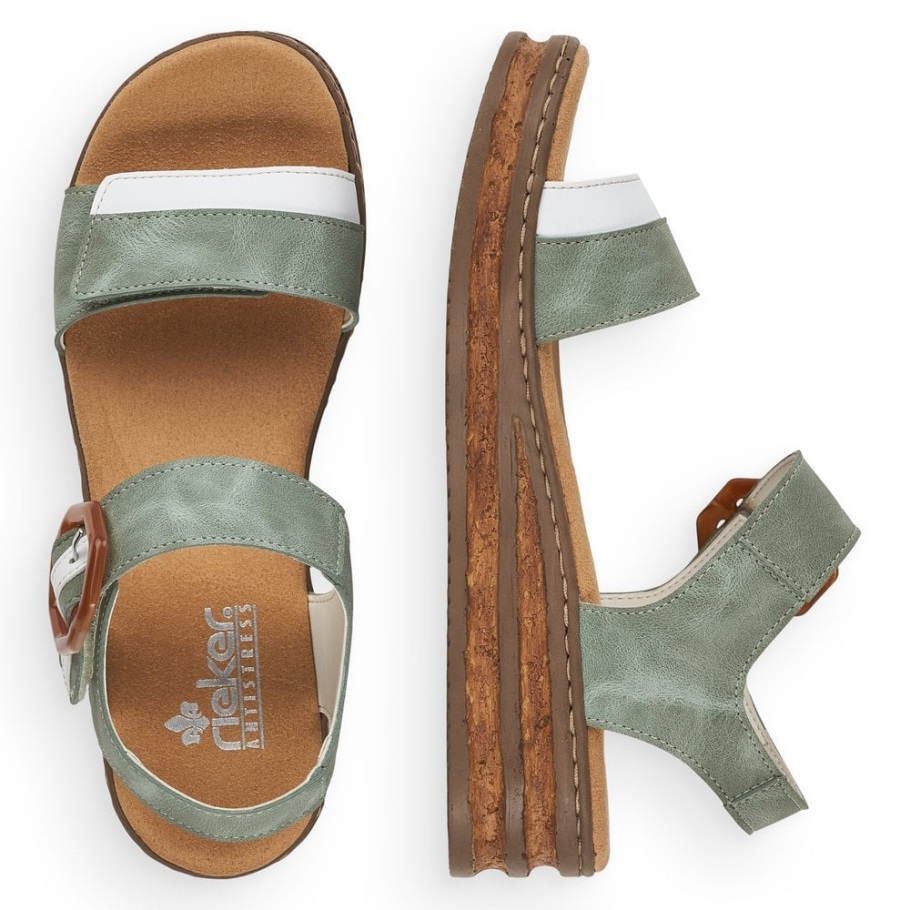 Zöld Rieker 62963 Női Szandál