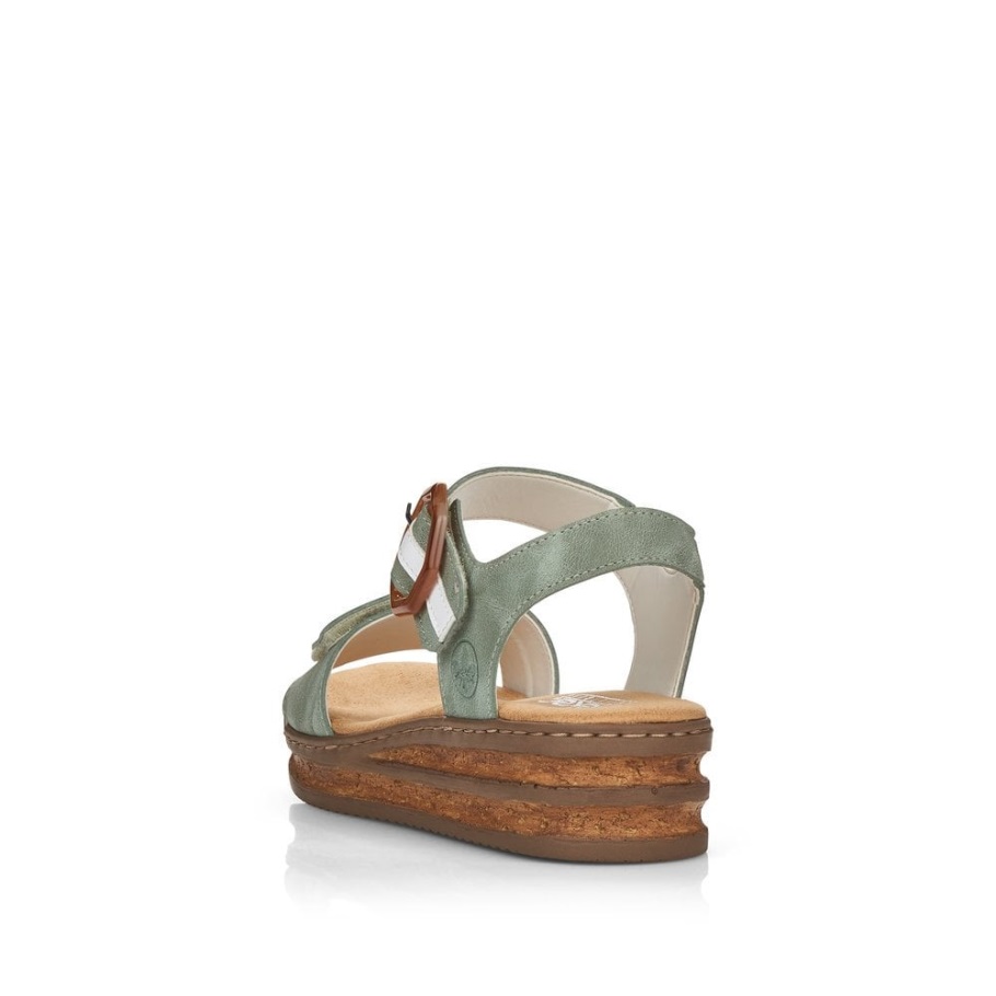 Zöld Rieker 62963 Női Szandál