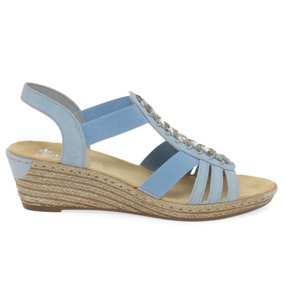 Azur Rieker Almada Női éksarkú Szandál