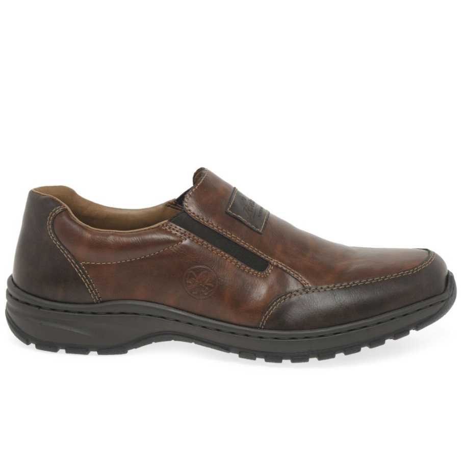 Rieker Hume Mens Slip On Shoes Toffee