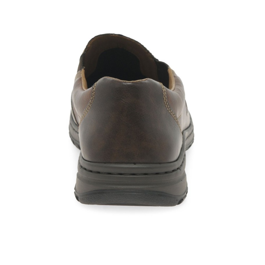 Rieker Hume Mens Slip On Shoes Toffee