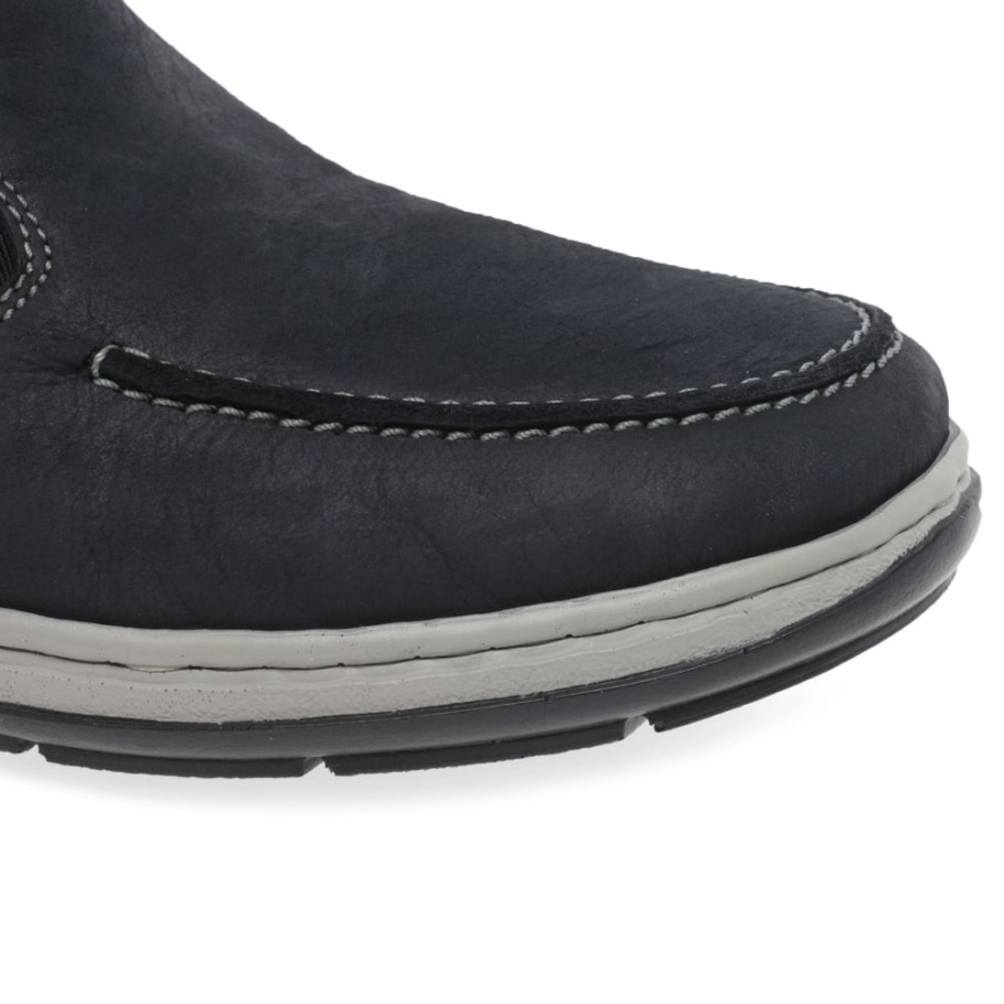 Rieker Patros Mens Casual Slip On Shoes Nubuk