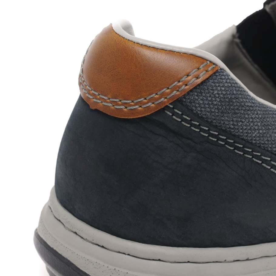 Rieker Patros Mens Casual Slip On Shoes Nubuk