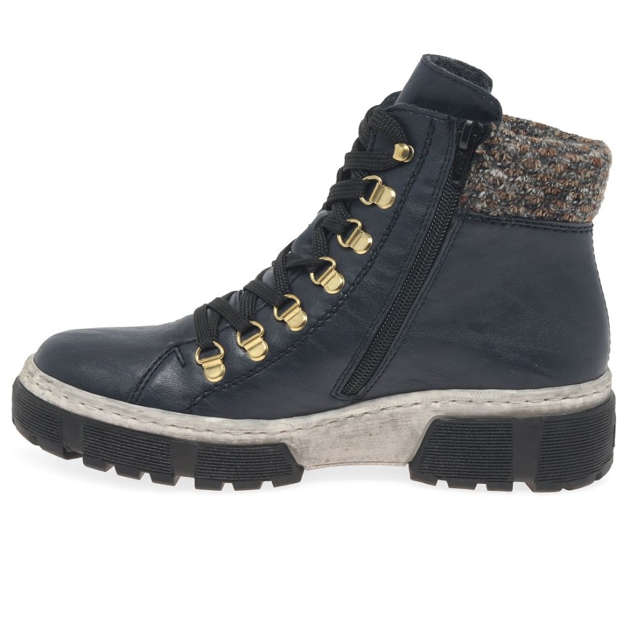 Rieker Holló Női Alkalmi Bokacsizma Sötétkék