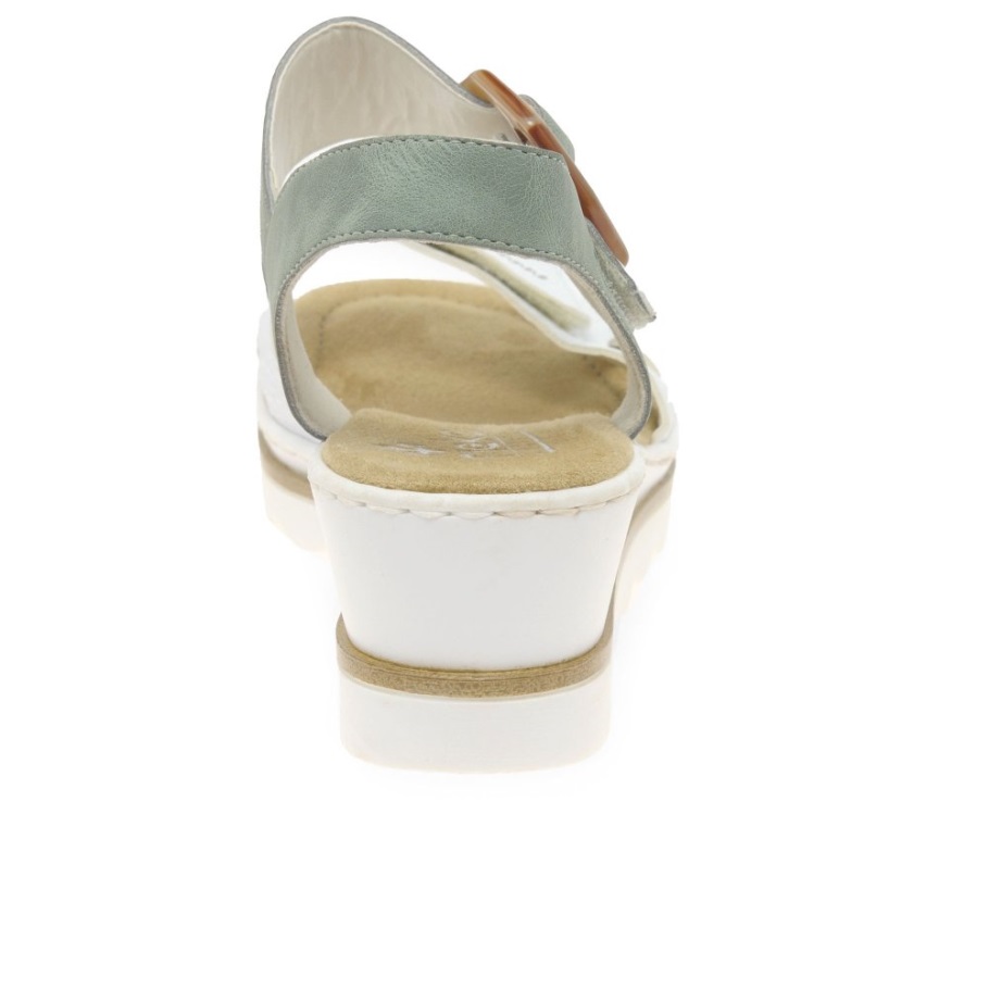 Fehér Rieker Jena Női éksarkú Szandál