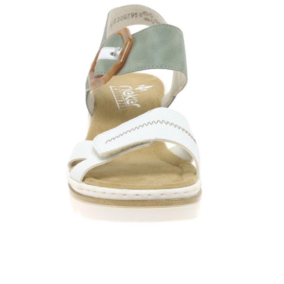 Fehér Rieker Jena Női éksarkú Szandál