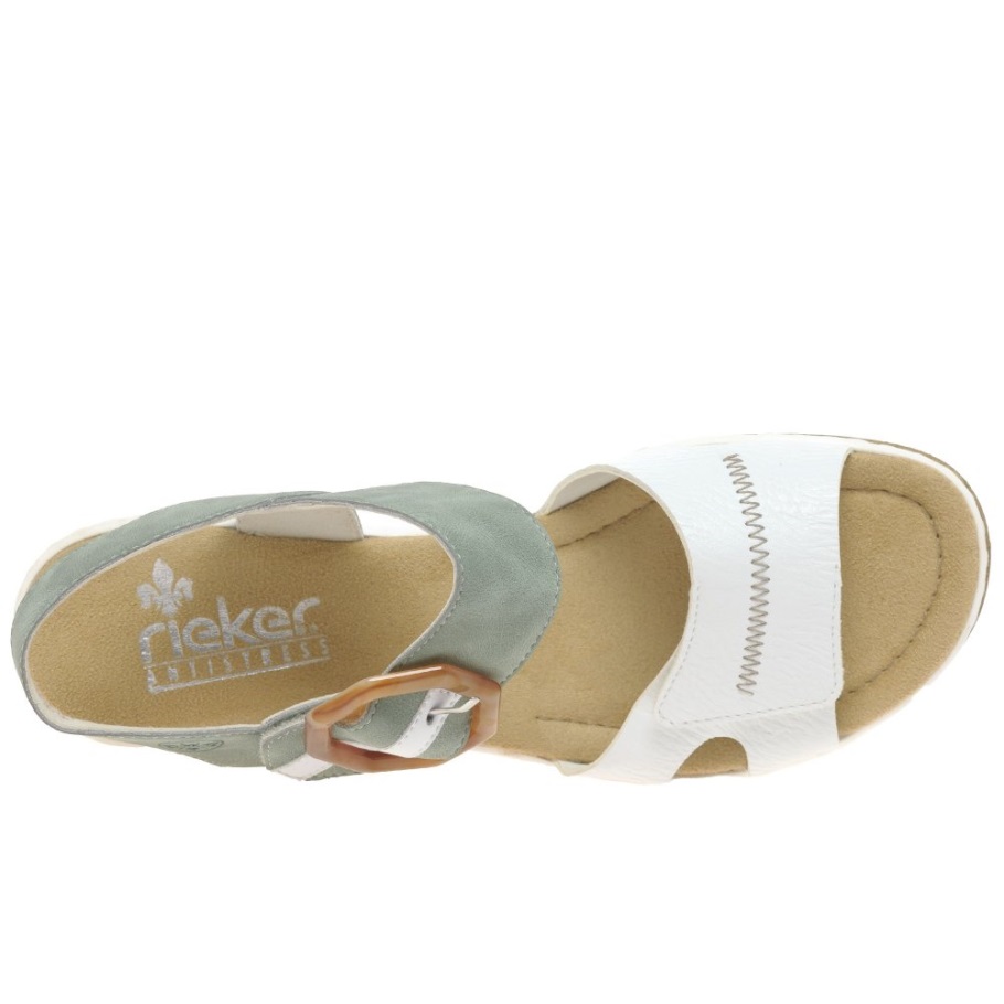 Fehér Rieker Jena Női éksarkú Szandál