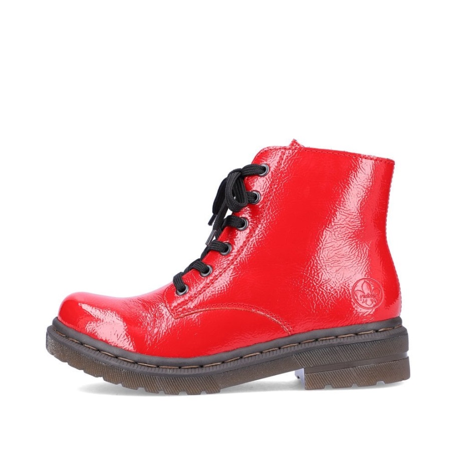 Piros Rieker 78240 Női Csizma