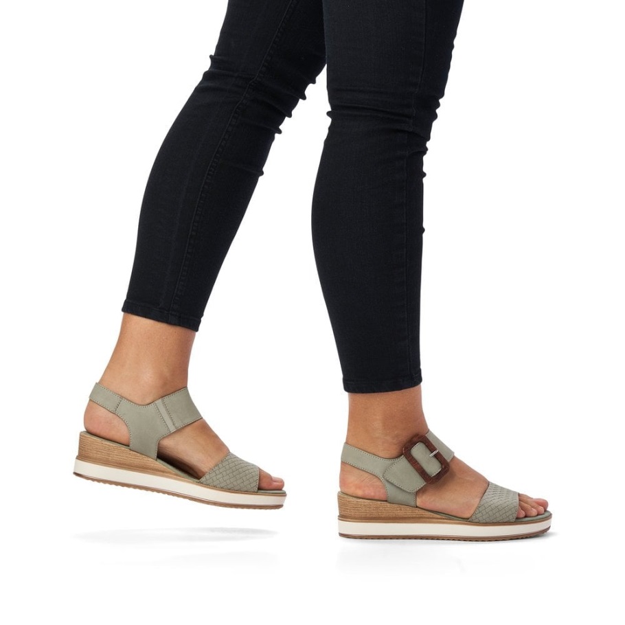 Rieker Remonte D6453 Női Szandál Zöld