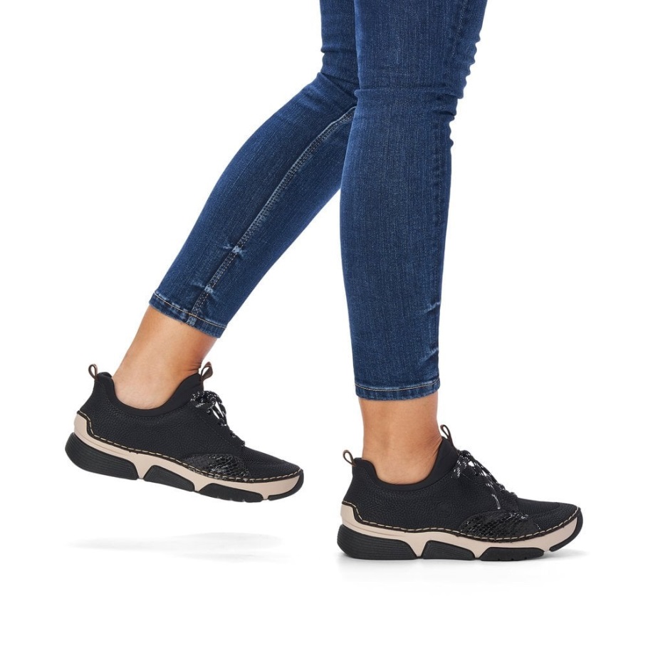 Rieker 45913 Női Alkalmi Cipő Fekete