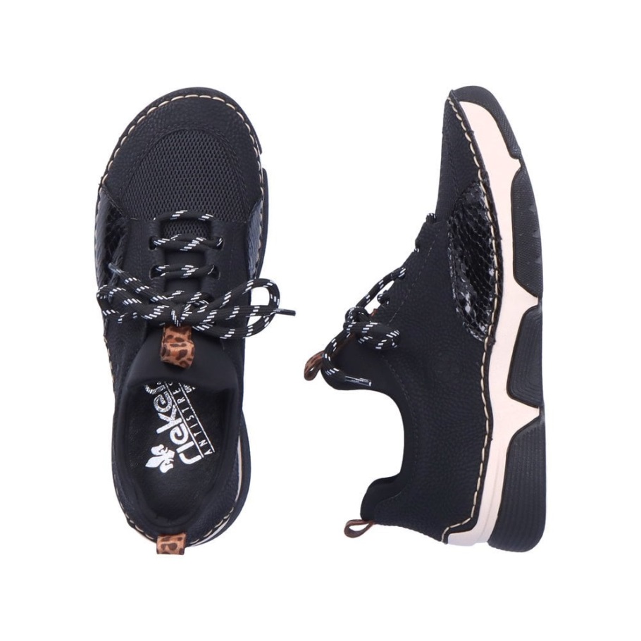 Rieker 45913 Női Alkalmi Cipő Fekete