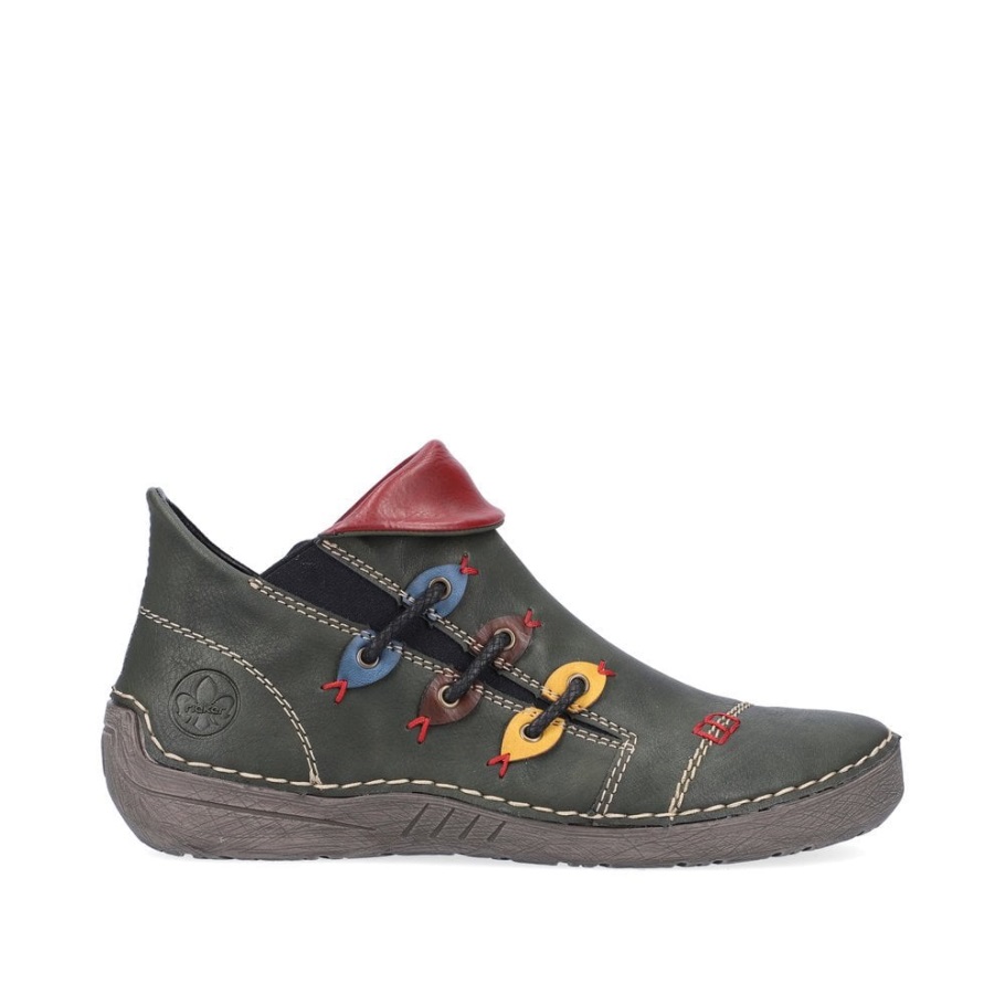 Rieker 72581-54 Női Zöld Bokacsizma Zöld