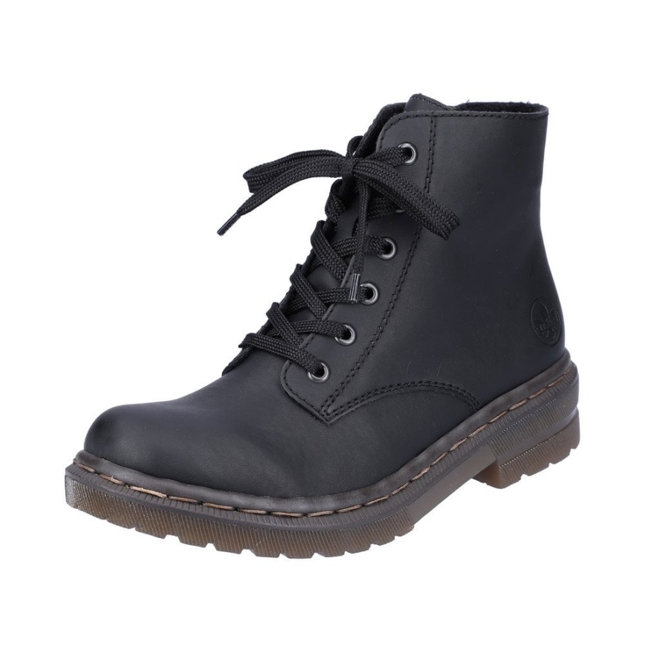 Rieker 78240 Női Csizma Fekete