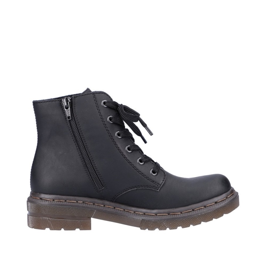 Rieker 78240 Női Csizma Fekete