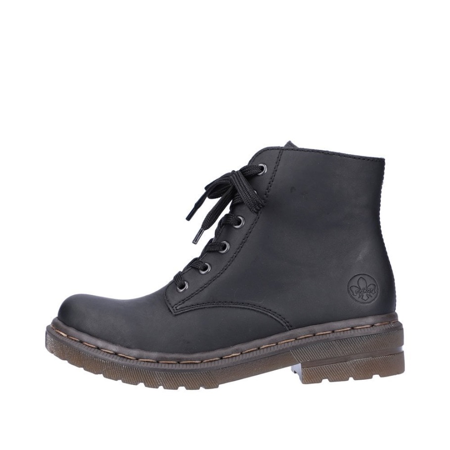 Rieker 78240 Női Csizma Fekete