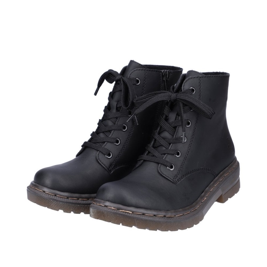 Rieker 78240 Női Csizma Fekete