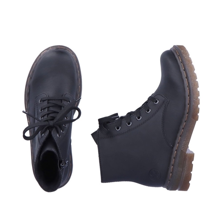 Rieker 78240 Női Csizma Fekete