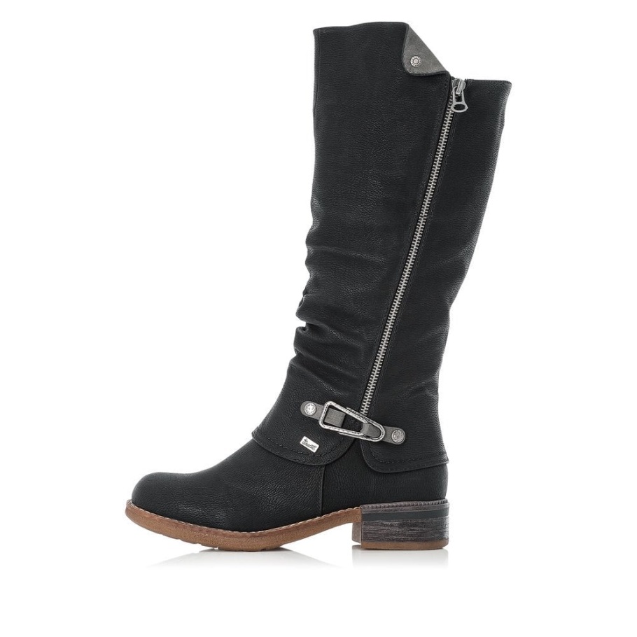 Rieker 94652 Női Csizma Fekete