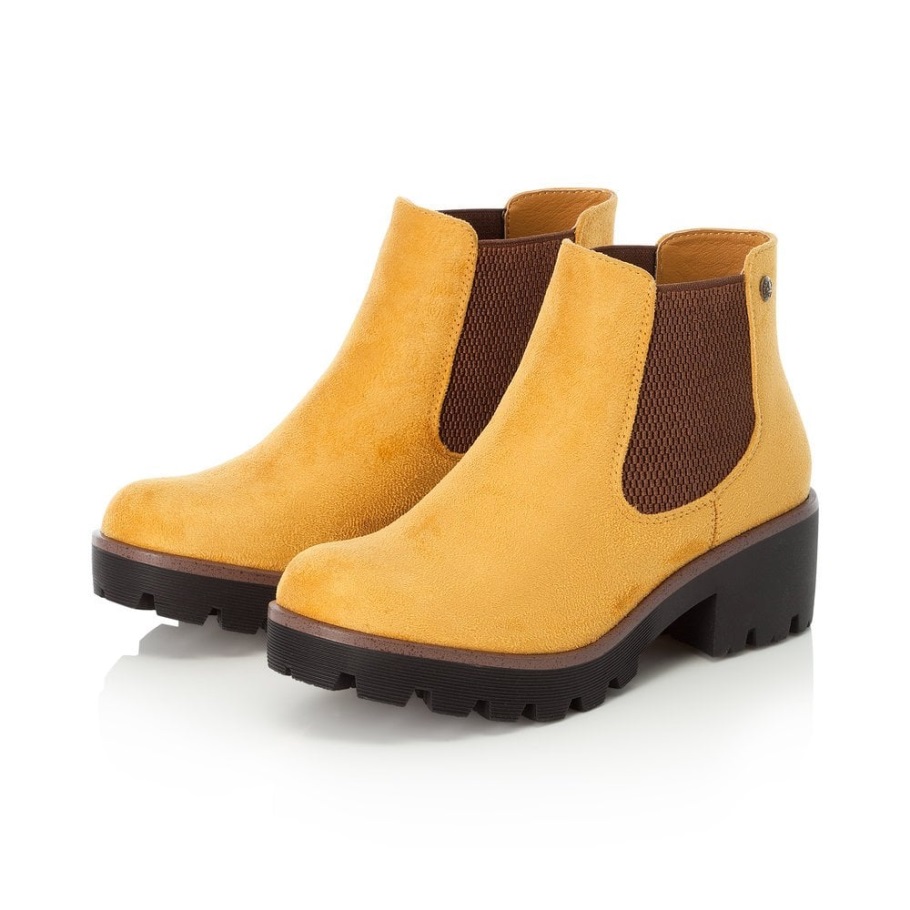 Rieker 99284-68 Női Sárga Bokacsizma