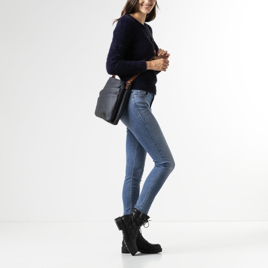 Rieker H1005-14 Női Kék Cipzáras Kézitáska Kék