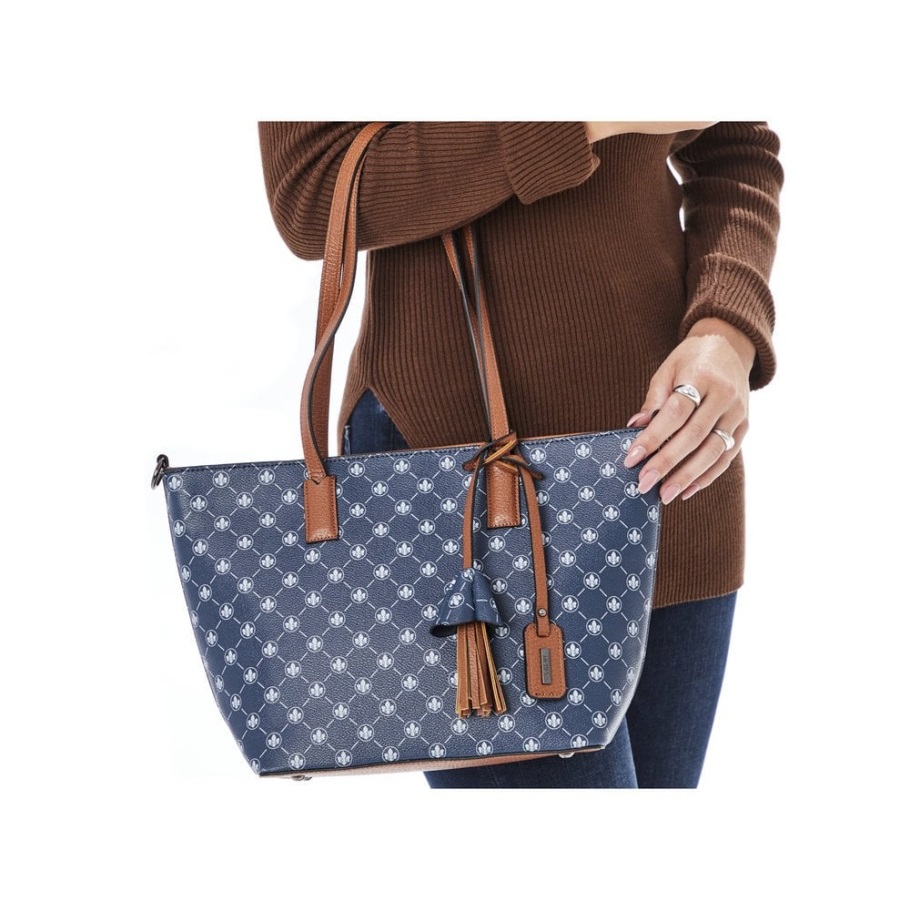 Rieker H1305-14 Női Kék Cipzáras Táska Kék