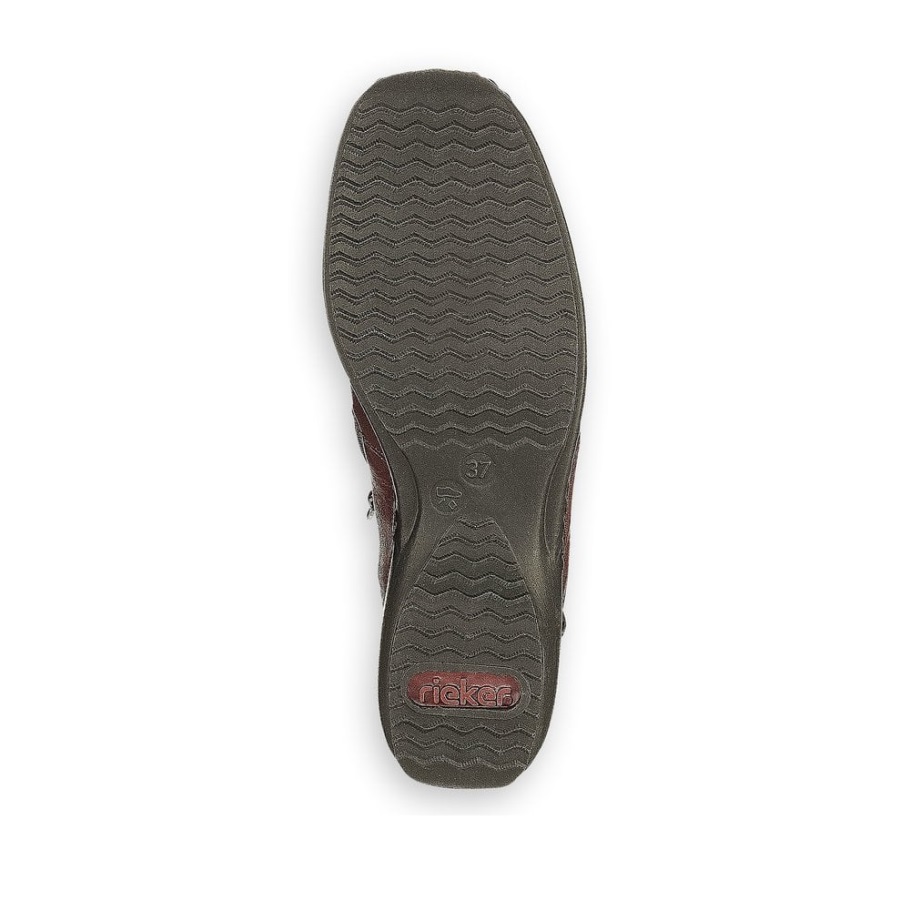 Rieker L3882 Női Csizma Piros