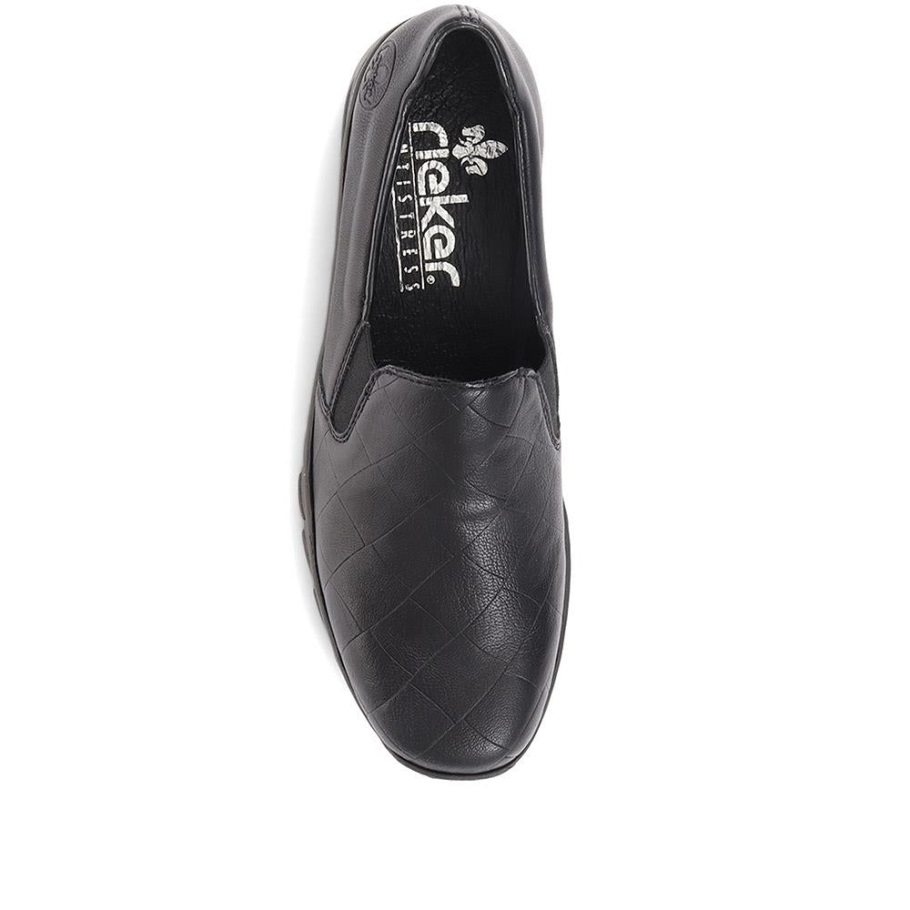 Rieker Magyarország Black Smart Slip-on Shoes