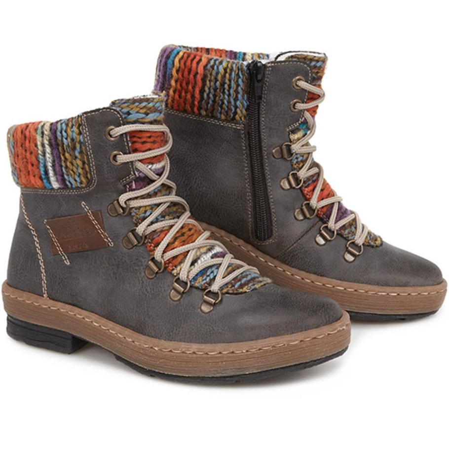 Rieker Magyarország Blue Lace-up Ankle Boot