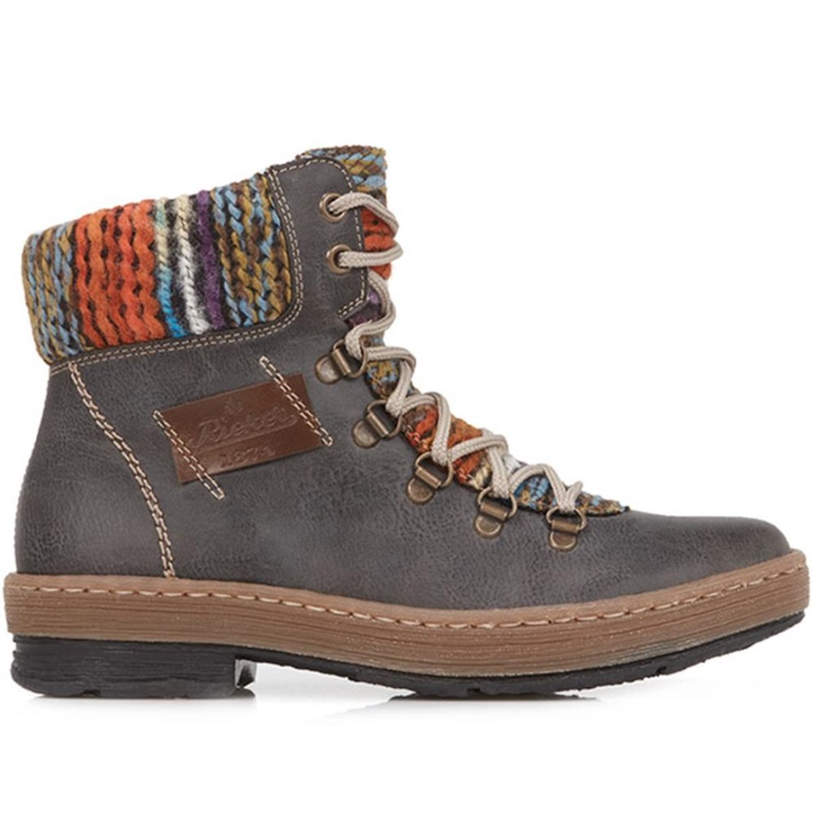 Rieker Magyarország Blue Lace-up Ankle Boot