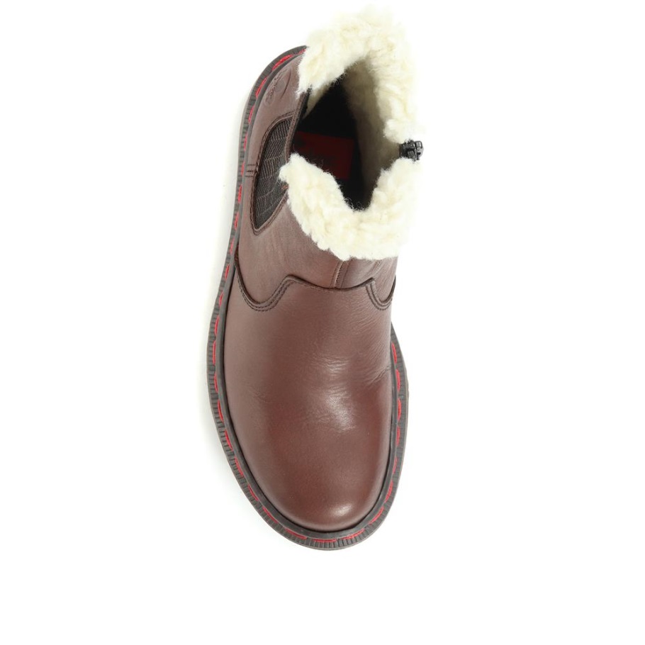 Rieker Magyarország Brown Wool Lined Chelsea Boots