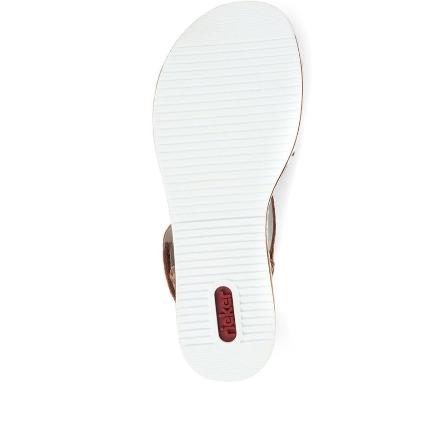 Rieker Lapos Slingback Szandál Tan Multi