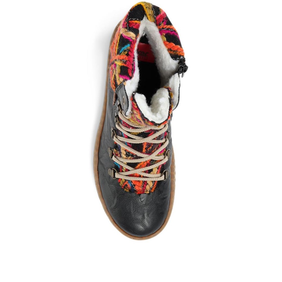 Rieker Magyarország Lace-up Ankle Boot Black