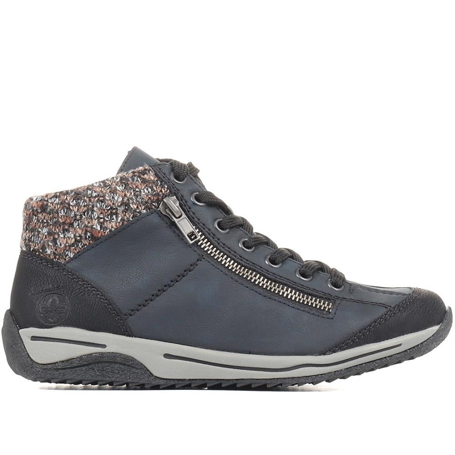 Rieker Magyarország Lace Up Ankle Boot Navy