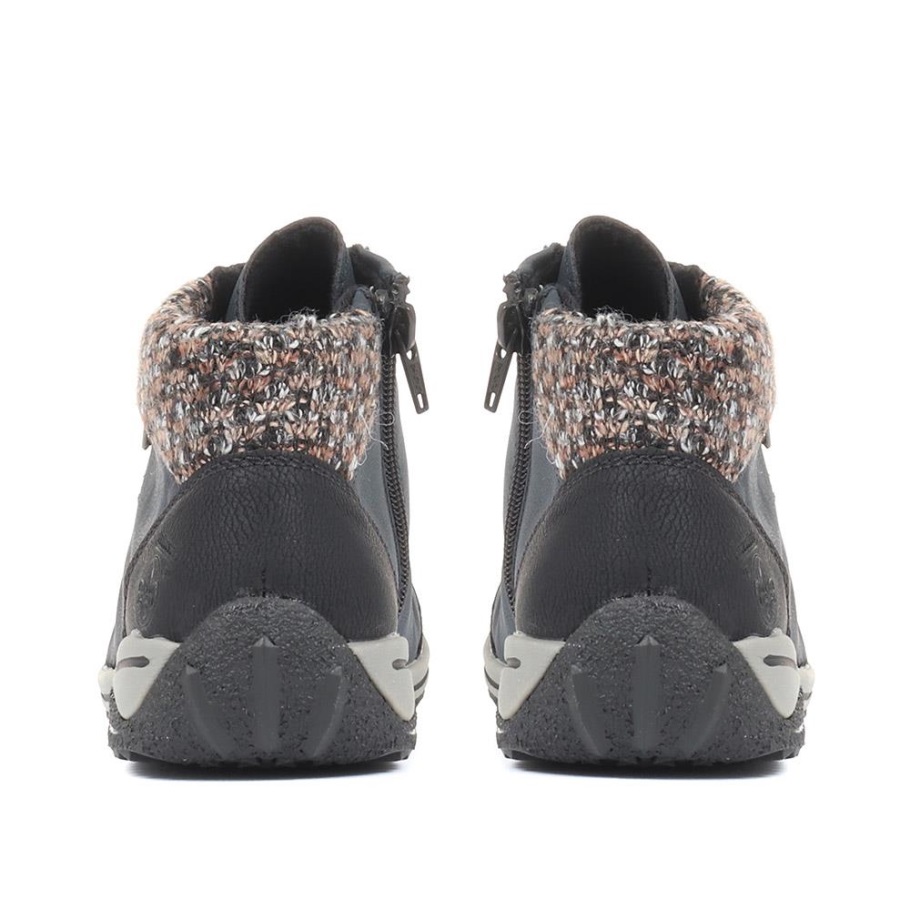 Rieker Magyarország Lace Up Ankle Boot Navy