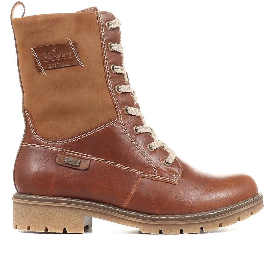 Rieker Fűzős Csizma Barna