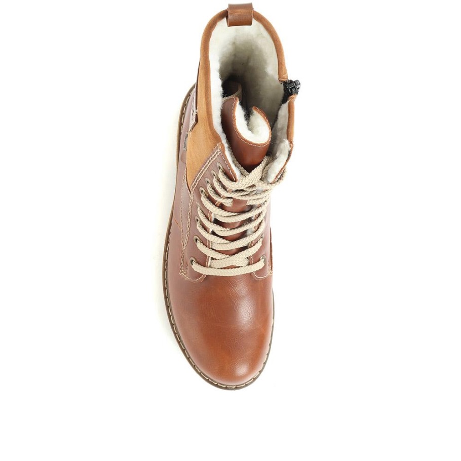 Rieker Fűzős Csizma Barna