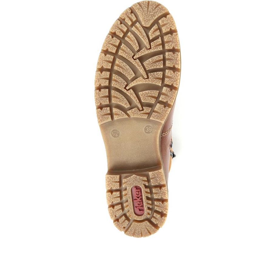 Rieker Fűzős Csizma Barna