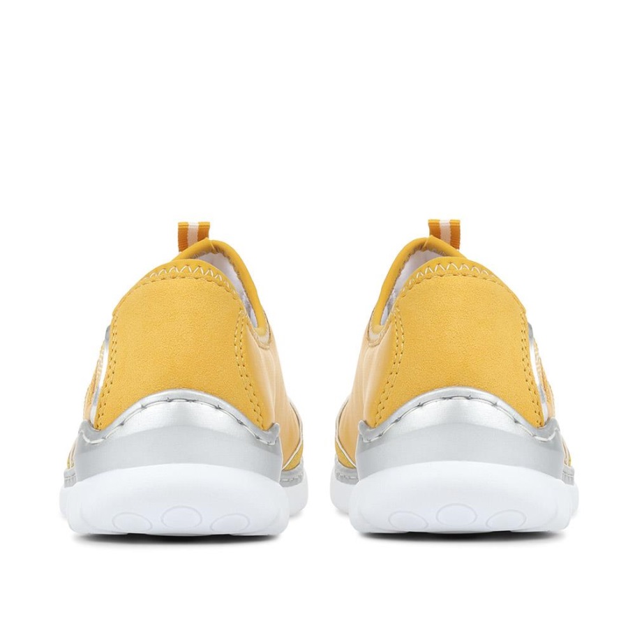 Rieker Széles Szabású Bebújós Tornacipő Sárga