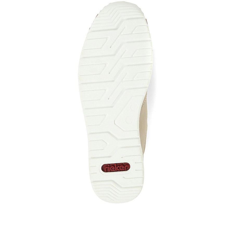 Rieker Női Fűzős Edzőcipő Bézs-arany